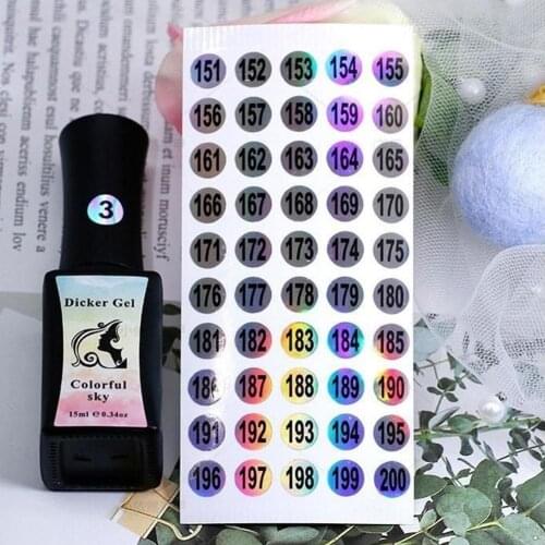 Waterproof Number 1-200 Labels Stickers For DIY Craft Nail Lipstick Color Supplies Office School Number Tags Polish K2X6