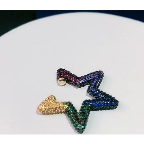 Brand Pure 925 Sterling Silver Jewelry For Women Single Earring Star Earrings Gold Color Star Design Party Silver Cuff Earrings