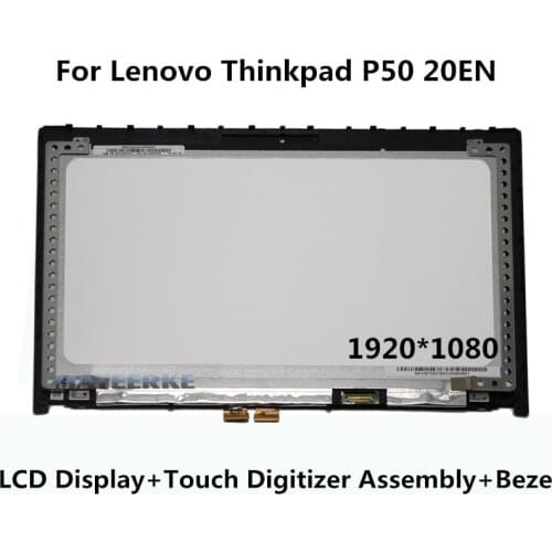 15.6 inch LCD LED Display Touch Screen Assembly + Frame 1080P NV156FHM-N42 For Lenovo Thinkpad P50 20EN