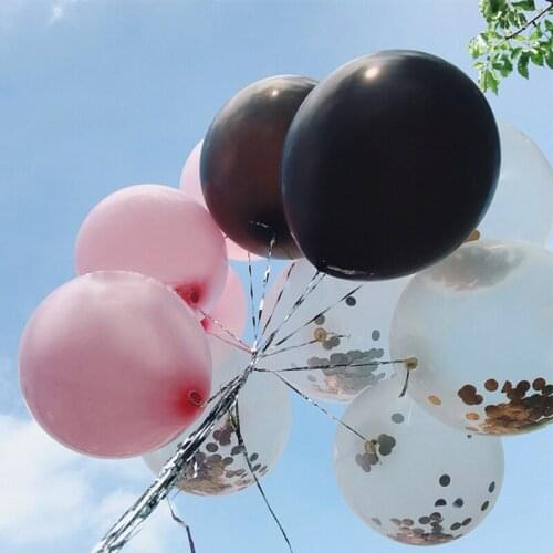 12 inch transparent round gold rose sequins confetti balloon proposal confession set party anniversary home decoration play