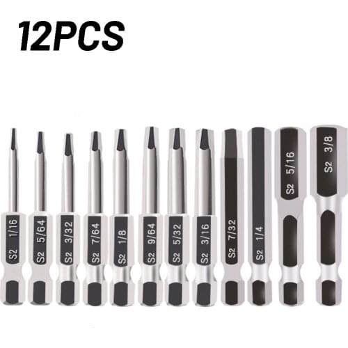 12 Size Hex Key Allen Bit Set Hexagonal Handle Quick Change Connect Impact Driver Power Drill Bit Hex Screwdriver Bits