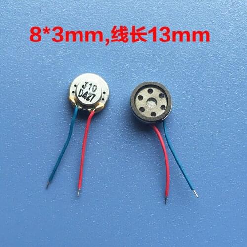 2pcs Micro 8mm 8Ohm 1W Stereo Woofer Loudspeaker Horn Bluetooth Audio Speaker FOR MP3 Mobile, radio. Sound