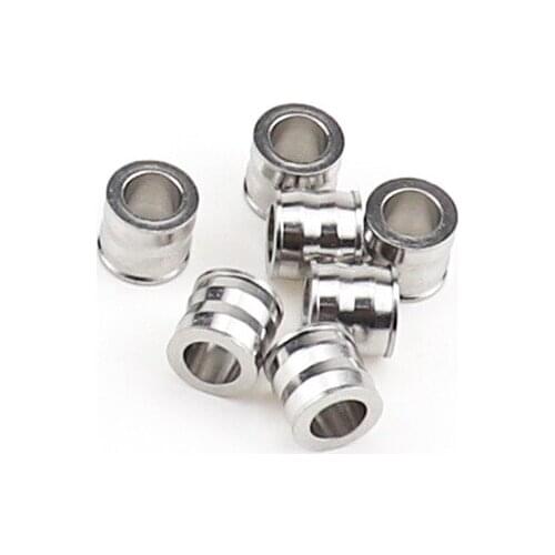 20pcs/lot Stainless Steel Big Hole Spacer Beads 8x7x5mm Steel Tone Rondelle Charm Beads for DIY Bracelet Jewelry Making Findings