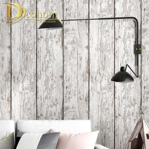 3D Effect Retro Vintage Style Faux Wood Panel Vinyl Wallpaper Roll PVC Log Pattern Bar Background Decor Wall Paper