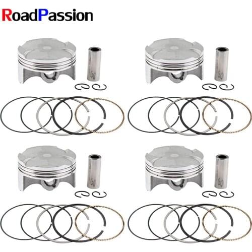 4sets Motorcycle Accessories Cylinder Bore STD~+100 Size 67 67.25 67.50 68mm Piston Rings Full Kit For YAMAHA YZF-R6 YZF-R6R R6