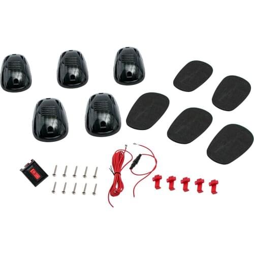 5PCS Smoke 264146BK Roof Cab Clearance Amber 16LED Lights for Dodge Ram 3500 4500 2003 2004 2005 2006 2007 2008 2009 2010