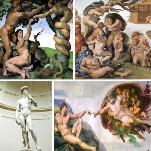 Great Renaissance Painter Michelangelo Series 5D DIY Diamond Painting Full Square/Round Diamond Embroidery Sale Home Decoration