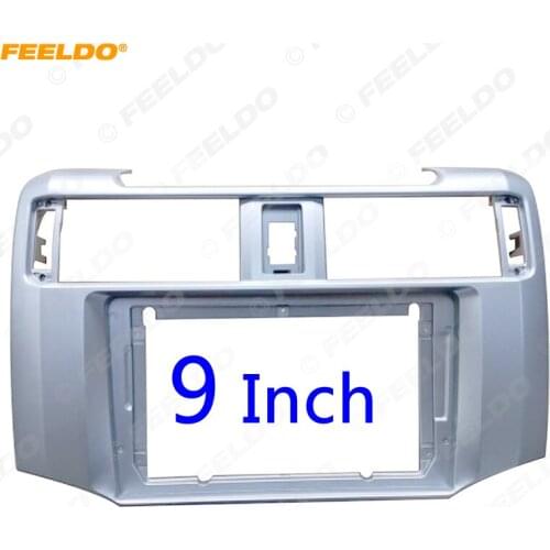 FEELDO Car Stereo 9 Inch Big Screen 2Din Fascia Frame Adapter For Toyota 4Runner Dash Audio Fitting Panel Frame Kit #HQ6588