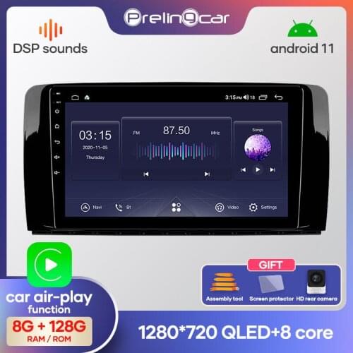 Prelingcar Android 10 For Mercedes Benz R Class W251 2006-2014 R300 R350 Car Radio Multimedia Video Player GPS Navigation