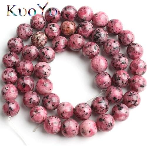 Natural Red Spot Stone Beads Round Loose Spacer Beads 15'Strand 6/8/10/12mm For Jewelry Making DIY Bracelets Necklace
