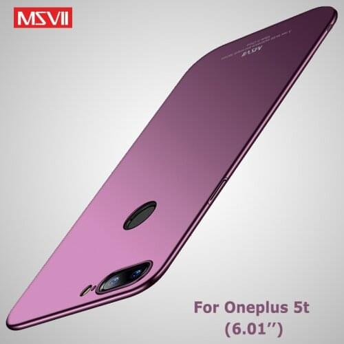 Oneplus 5T Case Cover Msvii Slim Frosted Coque For One Plus 5 T Case OnePlus 5 T Hard PC Back Cover For OnePlus5T OnePlus5 Cases