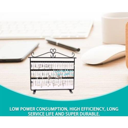 72 Holes Earrings/Necklace/Ear Studs Jewelry Display Holder Stand Showcase Metal Jewelry Organizer Rack Flat Earring Holder