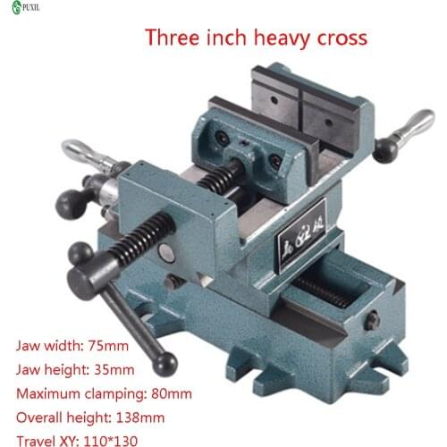 Two-way movement vise workbench Industrial heavy precision cross flat pliers 3 inch 4 inch cross clamp bench