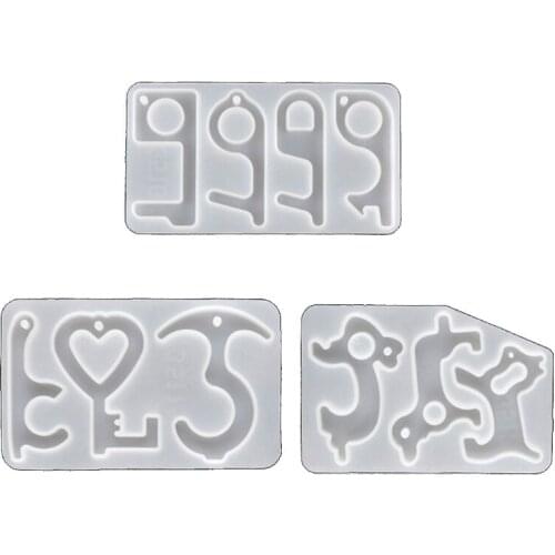 No Touch Keychain Resin Mold Zero Touch Hands Free Door Opener Keychain Molds