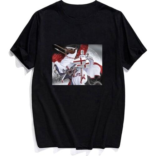 Knights Templar Cotton T-Shirt Casual Clothes Men Woman Fashion Harajuku Style Cotton T-Shirt Sweatshirt Top Drop Shipping