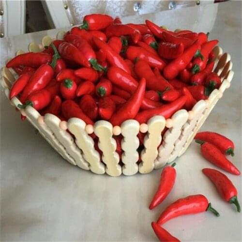 20pc Simulation model of fruit simulation flower foam simulation fiery hot peppers dark purple two color window decoration items