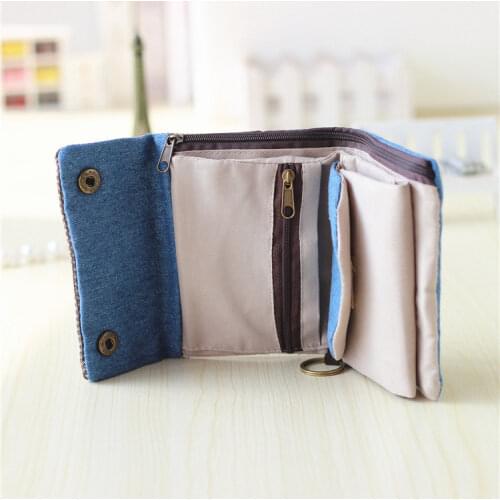 2021 Women Cotton Fabric Short Wallet for Female Large Capacity Coin Purse Card Holder Ladies Multifunction Men Purse Carteira