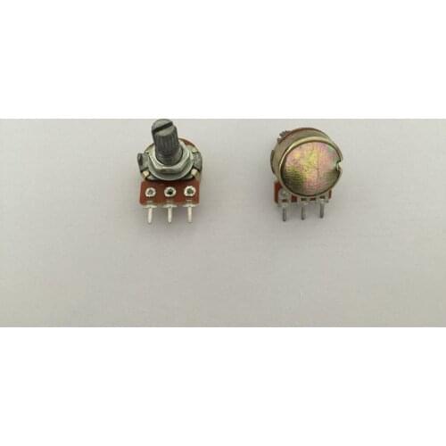 100PCS WH148 B1K/B2K/B5K/B10K/B20K/B50K/B100K/B250K/B500K/B1M Linear Potentiometer 15mm Shaft With Nuts And Washers Hot