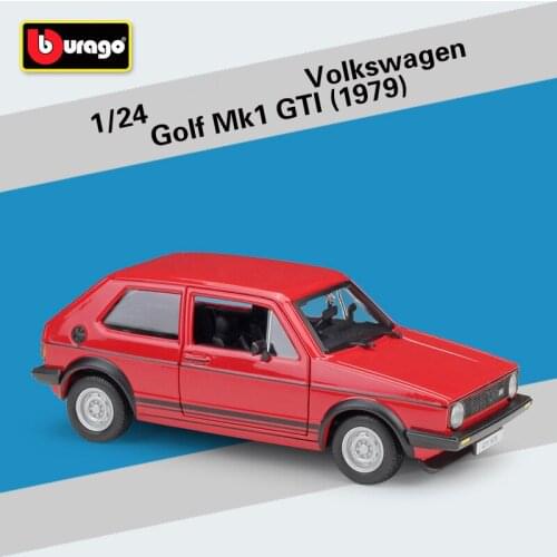 Bburago Diecast 1:24 Scale 1979 Golf MK1 GTI Simulation Car Model Static Display Adult Collection Hot Toys Color Boxed