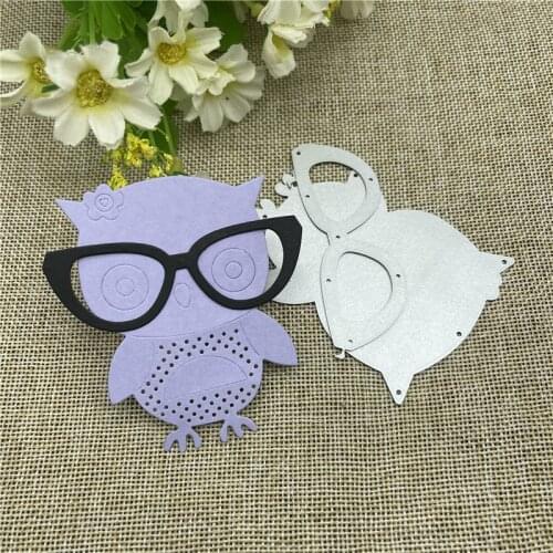 Owl glasses Metal Cutting Dies Stencils For DIY Scrapbooking Decorative Embossing Handcraft Die Cutting Template