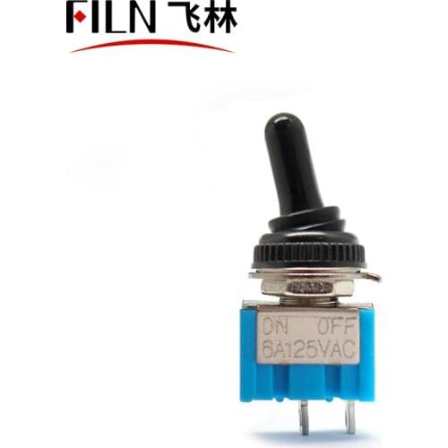 FILN ON-OFF mini toggle Switch 2pins MTS-101 ON OFF 6A 125V blue color Small toggle switch
