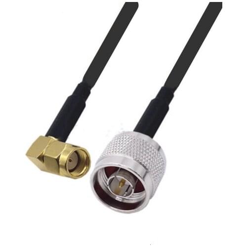 N Male to RP-SMA Male Right Angle RF pigtail RG174 Jumper cable