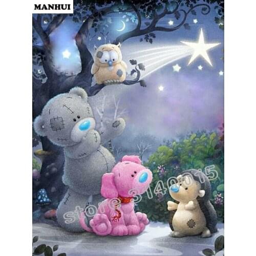 Diy square drill diamond painting cross stitch mosaics Full 100% cover embroidery Cartoon diamond embroidery ABC305