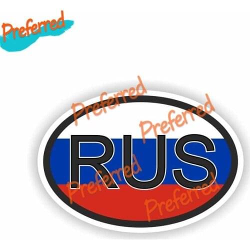 RUS RUSSIA COUNTRY CODE Decal Motocross Racing Laptop Helmet Trunk Wall Vinyl Car Sticker Die Cutting