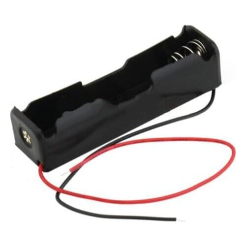 New Plastic 18650 Battery Case Holder Storage Box with Wire Leads for 18650 Batteries 3.7V Black