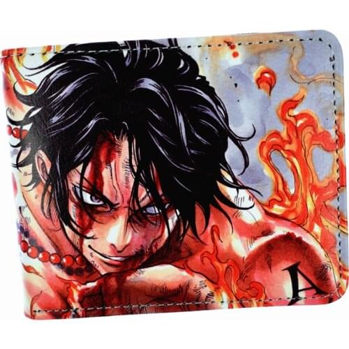 New Arrival One Piece Wallet Ace /Luffy Coin Pocket Purse Short Wallets for Young
