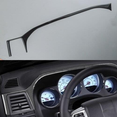 Carbon Fiber Car Dashboard Trim Dash Panel Cover Console Frame Fit for Dodge Challenger 2008 2009 2010 2011 2012 2013 2014