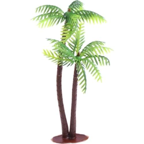 Plastic Coconut Palm Tree Miniature Plant Pots Bonsai Craft Fake Plant Micro Landscape DIY Decor Artificial Plants Decoration