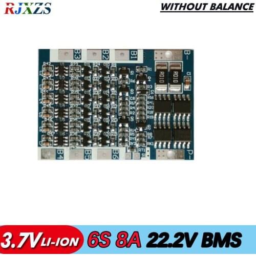 6S 8A 22.2V 25.2V li-ion BMS PCM battery protection board bms pcm without balancing for LicoO2 Limn2O4 li battery