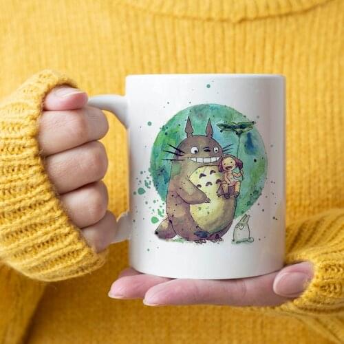 Cure Totoro Lovers Coffee Gift Mug 11oz Cartoons Ceramic Creative Milk Tea Cup