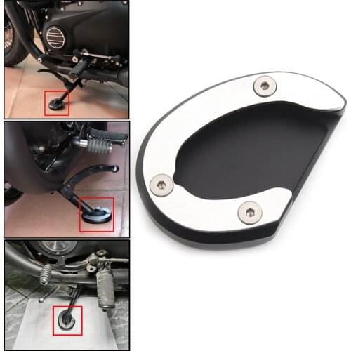 Motorcycle Kickstand Foot Side Stand Extension Enlarge Pad Support Plate For Triumph Bonneville Bobber 2017-2021