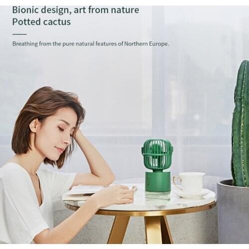 Low Noise And Energy Saving f6 Cactus Portable Mini Fan Usb Shaking Head Handheld Desktop Electric Fan Small Fan