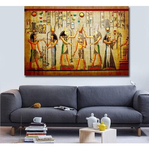 Retro Egypt Style Figure Canvas Painting Posters and Prints Quadros Wall Art Picture for Living Room Home Decoration Cuadros