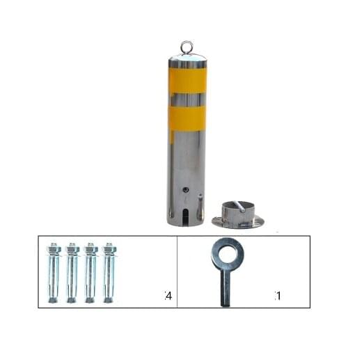 Stainless steel Car place upright column pillar crutch lock truck pole parking place lock auto guardrail guar barrier