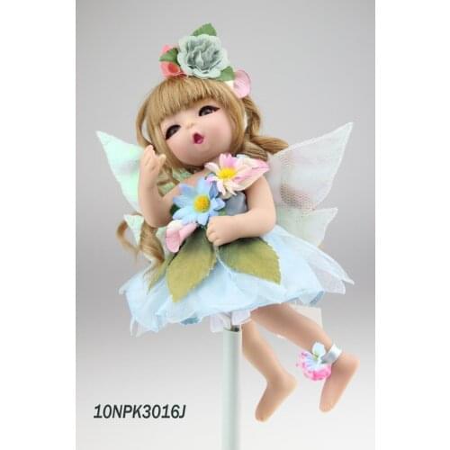 New Fashion Flower Fairy Elf Vinyl Dolls 25 Cm/ 10 Inch, Lovely Lifelike Doll Toys for Children Birthday Gifts Christmas Gift