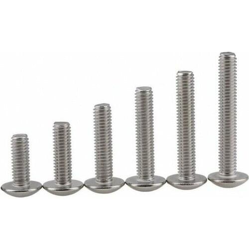 10pcs M3M4 316 stainless steel half round head screws / cross mushroom head screws