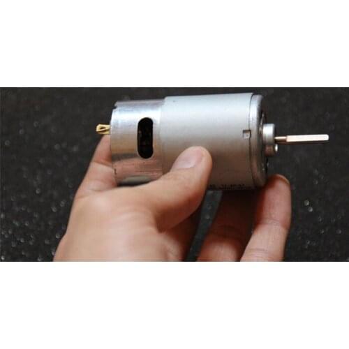 High quality Ball bearing 555 DC high torque motor Long shaft 24V 3669rpm strong magnetic motor