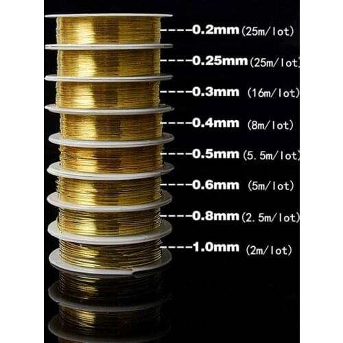 Handmade Diy Jewelry Modeling Copper Wire Stereotypes Color Protection Anti-oxidation Line Beaded Line Jewelry Does Not Fade Hot