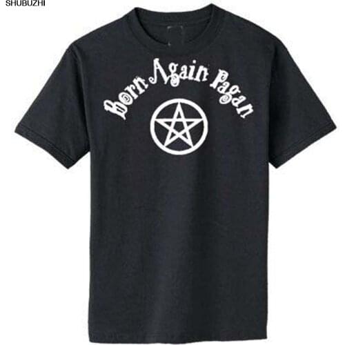 BORN AGAIN PAGAN T-SHIRT - Witchcraft Crowley Wicca Witch Occult - Sizes S-XXXL Comical Shirts MenS