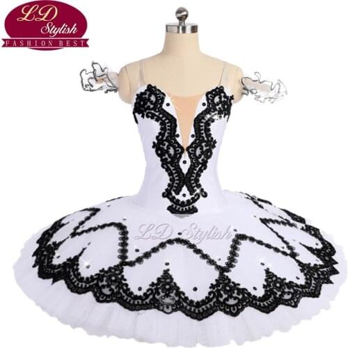 Women White Ballet Tutu Swan Lake Stage Wear Adult Classical Ballet Dance Performance Competition Costumes Girls Ballet Skirt