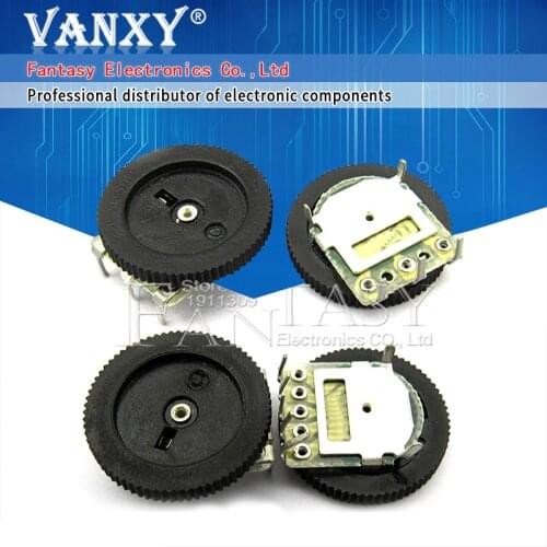 10pcs Double Gear tuning potentiometer B102 B103 B203 B503 B1K B10K B20K B50K 3Pin/5Pin 16*2mm Dial Potentiometer