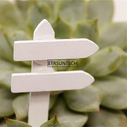 20Set Wooden Chalk board White Garden Signs Writing Notice Message Kitchen Restaurant Paint Mini Wood Board