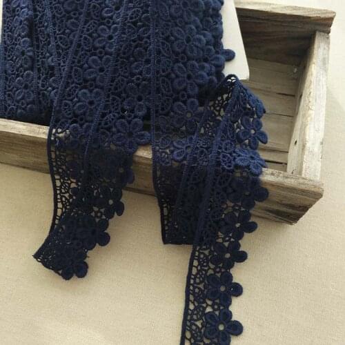 20meters 4cm Embroidery Lace Trim Curtain Tablecloth Slipcover Bridal DIY Clothing Accessories 4cm Wide Fabric Ribbon