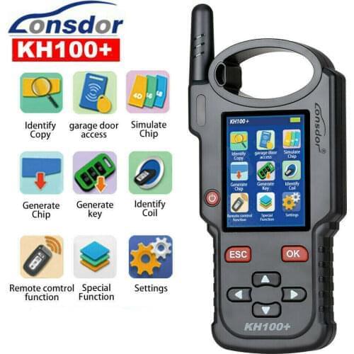 2021 Official Authorization Key Programmer Remote Maker Generate&Simulate Chip/Identify Copy/Remote Frequency LONSDOR KH100