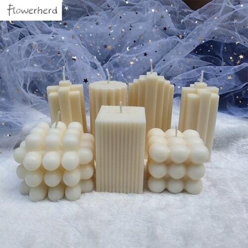 3D Irregular Cylinder Candle Home Decoration Candle Making Supplies Pendulum DIY Aromatherapy Scented Candle Silicone Molds