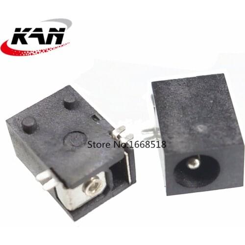 50PCS/LOT High Quality DC Power Socket Jack DC-047 PIN=1.3 2Pin SMT SMD Needle Size Adaptation 3.5mmx1.3mm Power Female Plug